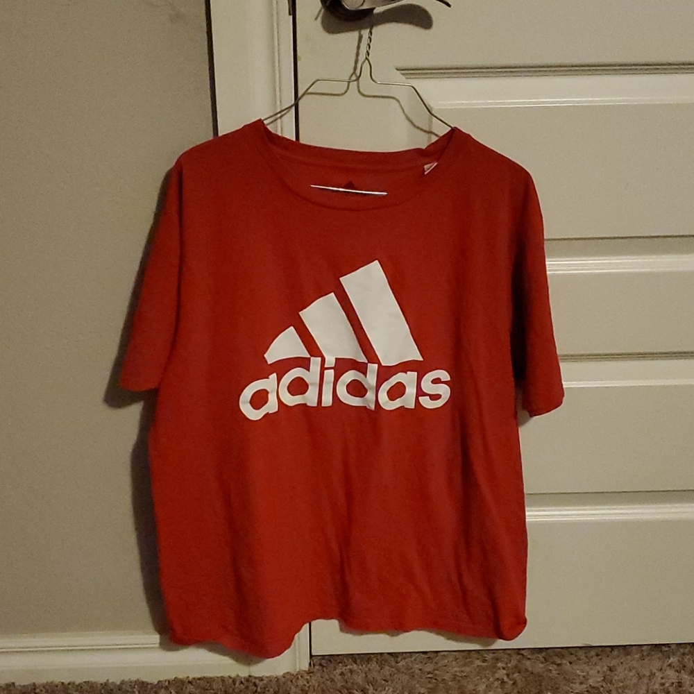 Mens Red Adidas tshirt